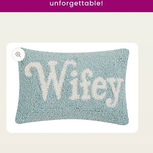 Blue 'Wifey' Decorative Pillow